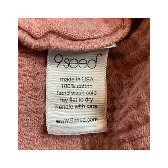 9seed Caftan Featuring On Seam Pockets Raw Edges Gauze Maxi Cotton Dress - Picture 8 of 8